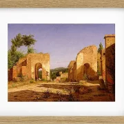 Christen Købke – Tor in der Via Sepulcralis in Pompeji 1846 | Giclée Kunstdruck gerahmt