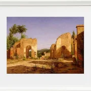 Christen Købke – Tor in der Via Sepulcralis in Pompeji 1846 | Giclée Kunstdruck gerahmt