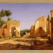 Christen Købke – Tor in der Via Sepulcralis in Pompeji 1846 | Giclée Kunstdruck gerahmt