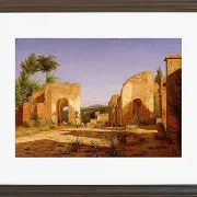Christen Købke – Tor in der Via Sepulcralis in Pompeji 1846 | Giclée Kunstdruck gerahmt