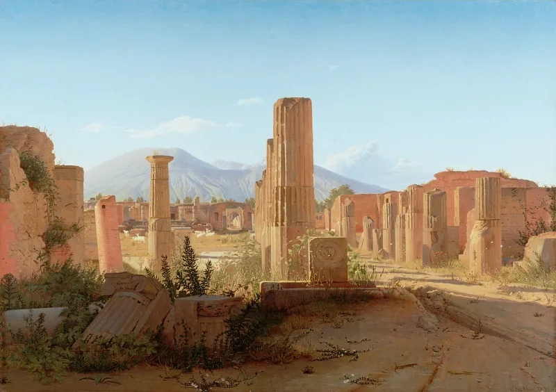 Christen Købke | Forum Romanum, Pompeji – 1841 | Indrammet kunsttryk | Danmarks Guldalder | formida