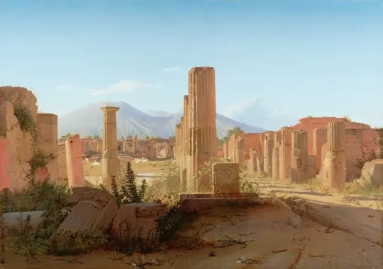 Christen Købke | Forum Romanum, Pompeji – 1841 | Indrammet kunsttryk | Danmarks Guldalder | formida