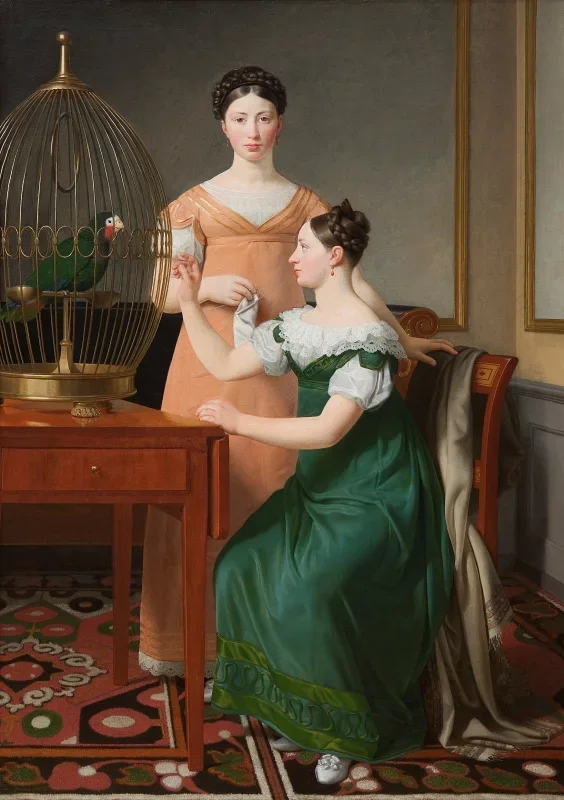 Christoffer W. Eckersberg | Bella und Hanna, die ältesten Töchter – 1820 | Gerahmter Kunstdruck | Goldenes Zeitalter Dänemark | formida