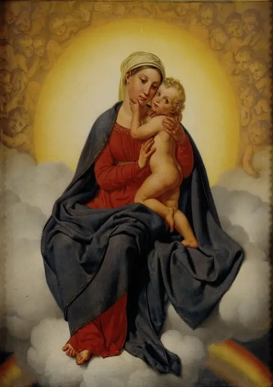 Christoffer W. Eckersberg | Jomfru Maria og barnet - 1816 | Indrammet kunsttryk | Danmarks Guldalder | formida