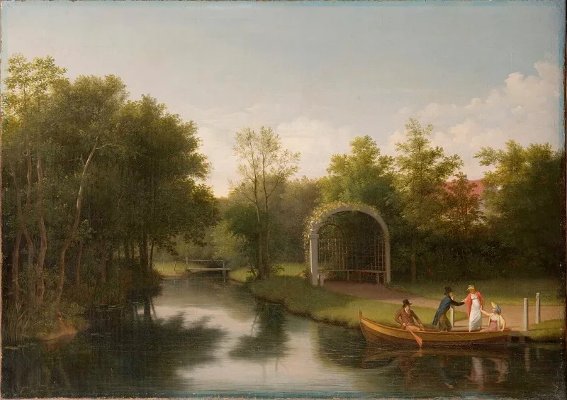 Christoffer W. Eckersberg | Lysthus i Sanderumgårds park - 1807 | Indrammet kunsttryk | Danmarks Guldalder | formida