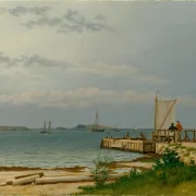 Christoffer W. Eckersberg | Mole ved Kallehave - 1831 | Indrammet kunsttryk | Danmarks Guldalder | formida