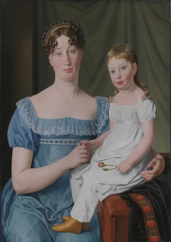 Christoffer W. Eckersberg | Portræt af en adelig kvinde - 1817 | Indrammet kunsttryk | Danmarks Guldalder | formida
