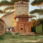 Christoffer W. Eckersberg | Portbygningen til Villa Borghese - 1816 | Indrammet kunsttryk | Danmarks Guldalder | formida