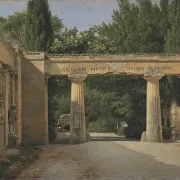 Christoffer W. Eckersberg | Blick auf den Garten der Villa Borghese in Rom - 1814 | Gerahmter Kunstdruck | Goldenes Zeitalter Dänemark | formida