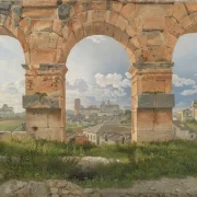 Christoffer W. Eckersberg | Blick durch drei der nordwestlichen Bögen - 1816 | Gerahmter Kunstdruck | Goldenes Zeitalter Dänemark | formida