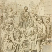 Christoffer W. Eckersberg | Christus und die kleinen Kinder - 1813 | Gerahmter Kunstdruck | Goldenes Zeitalter Dänemark | formida