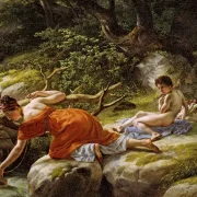 Christoffer W. Eckersberg | Hagar und Ismael in der Wüste - 1812 | Gerahmter Kunstdruck | Goldenes Zeitalter Dänemark | formida