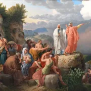 Christoffer W. Eckersberg | Moses lader Det Røde Hav vende tilbage og Faraos hær oversvømmes - 1815 | Indrammet kunsttryk | Danmarks Guldalder | formida