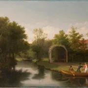 Christoffer W. Eckersberg | Lysthus i parken på Sanderumgård Gods - 1807 | Indrammet kunsttryk | Danmarks Guldalder | formida