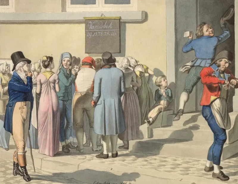 Christoffer W. Eckersberg | Før lotteribureauet - 1808 | Indrammet kunsttryk | Danmarks Guldalder | formida