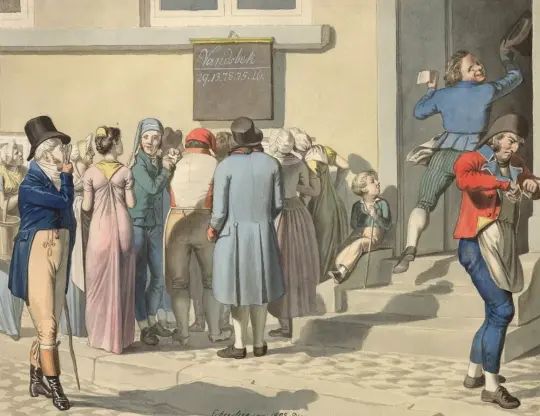 Christoffer W. Eckersberg | Før lotteribureauet - 1808 | Indrammet kunsttryk | Danmarks Guldalder | formida