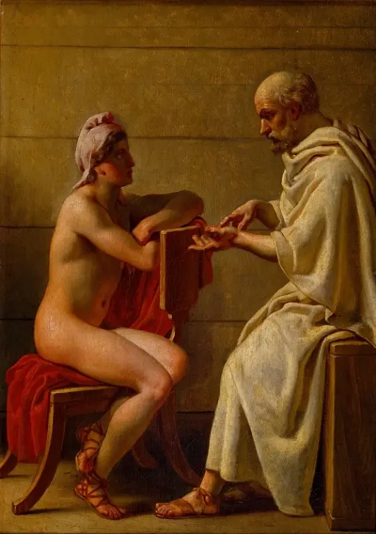 Christoffer W. Eckersberg | Sokrates og Alkibiades - 1816 | Indrammet kunsttryk | Danmarks Guldalder | formida