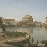Christoffer W. Eckersberg | Tiberen nær Trastevere - 1815 | Indrammet kunsttryk | Danmarks Guldalder | formida