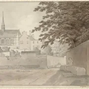 Christoffer W. Eckersberg | Saint-Martin-kirken i Montmorency - 1812 | Indrammet kunsttryk | Danmarks Guldalder | formida