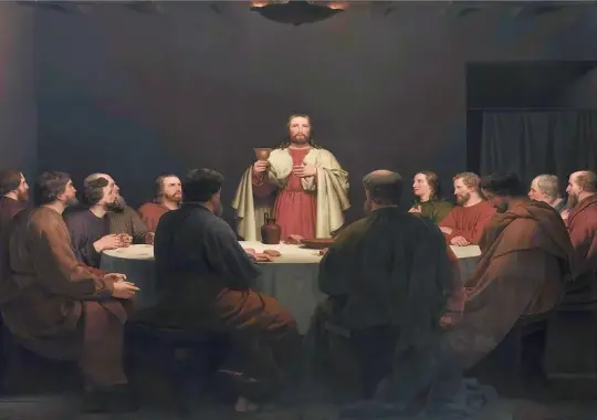 Christoffer W. Eckersberg | Den sidste nadver - 1829 | Indrammet kunsttryk | Danmarks Guldalder | formida
