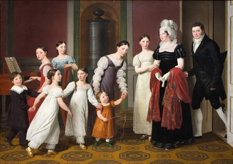 Christoffer W. Eckersberg | Die Familie Nathanson – 1818 | Gerahmter Kunstdruck | Goldenes Zeitalter Dänemark | formida