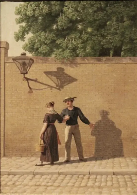 Christoffer W. Eckersberg | En sømand siger farvel til sin pige - 1825 | Indrammet kunsttryk | Danmarks Guldalder | formida