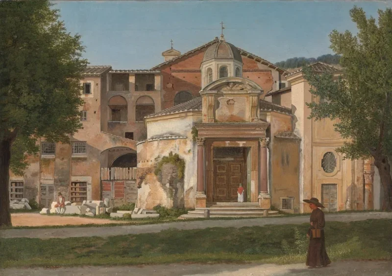 Christoffer W. Eckersberg | Sankt Kosmas og Damians Kirke - 1822 | Indrammet kunsttryk | Danmarks Guldalder | formida