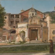 Christoffer W. Eckersberg | Sankt Kosmas og Damians Kirke - 1822 | Indrammet kunsttryk | Danmarks Guldalder | formida