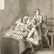 Christoffer W. Eckersberg | Ein sterbender Vater vereint ein junges Paar - 1807 | Gerahmter Kunstdruck | Goldenes Zeitalter Dänemark | formida