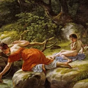 Christoffer W. Eckersberg | Hagar og Ismael i ørkenen - 1812 | Indrammet kunsttryk | Danmarks Guldalder | formida