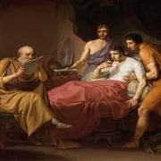 Christoffer W. Eckersberg | Alexander den Store på sin sygeseng - 1806 | Indrammet kunsttryk | Danmarks Guldalder | formida