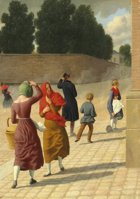Christoffer W. Eckersberg | En Storm - 1845 | Indrammet kunsttryk | Danmarks Guldalder | formida