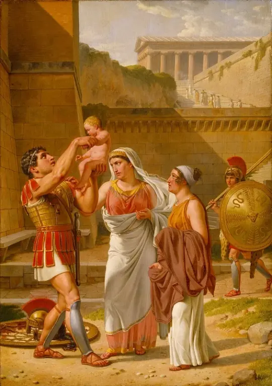 Christoffer W. Eckersberg | Hectors farvel til Andromache - 1816 | Indrammet kunsttryk | Danmarks Guldalder | formida