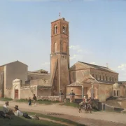 Christoffer W. Eckersberg | Sankt Agnes uden for murene, Rom - 1815 | Indrammet kunsttryk | Danmarks Guldalder | formida
