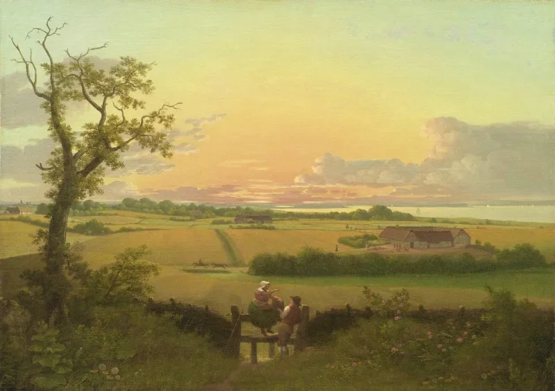 Christoffer W. Eckersberg | Die Insel Møn - 1810 | Indrammet kunsttryk | Danmarks Guldalder | formida