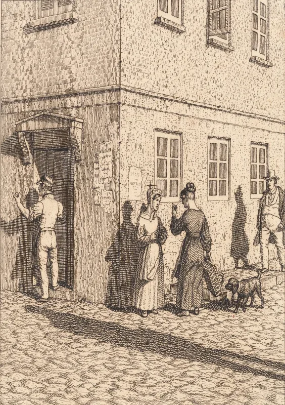 Christoffer W. Eckersberg | Eine Straßenecke – 1835 | Gerahmter Kunstdruck | Goldenes Zeitalter Dänemark | formida