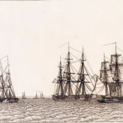 Christoffer W. Eckersberg | En brig sejler - 1840 | Indrammet kunsttryk | Danmarks Guldalder | formida