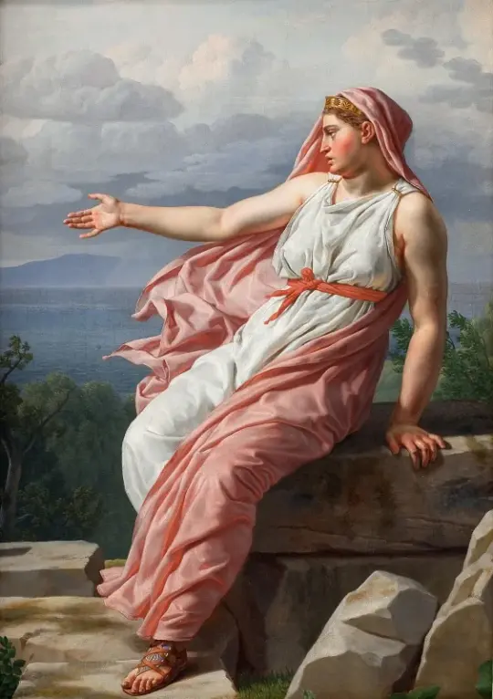 Christoffer W. Eckersberg | Alcyones farvel til sin mand - 1813 | Indrammet kunsttryk | Danmarks Guldalder | formida