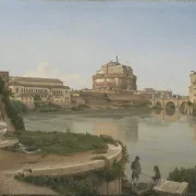 Christoffer W. Eckersberg | Ein Blick über den Tiber – 1815 | Gerahmter Kunstdruck | Goldenes Zeitalter Dänemark | formida