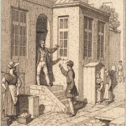 Christoffer W. Eckersberg | Eine Straßenszene - 1840 | Gerahmter Kunstdruck | Goldenes Zeitalter Dänemark | formida