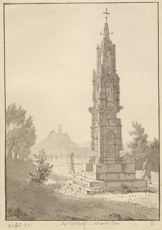 Christoffer W. Eckersberg | Højkors nær Bonn - 1810 | Indrammet kunsttryk | Danmarks Guldalder | formida