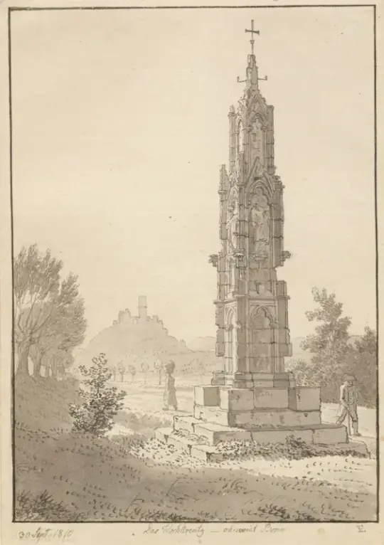 Christoffer W. Eckersberg | Højkors nær Bonn - 1810 | Indrammet kunsttryk | Danmarks Guldalder | formida