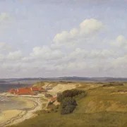 Christoffer W. Eckersberg | Rendbjerg Teglværk ved Flensburg Förde - 1830 | Indrammet kunsttryk | Danmarks Guldalder | formida