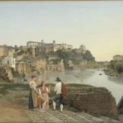 Christoffer W. Eckersberg | Tiberen, retning Aventinerhøjen i Rom - 1817 | Indrammet kunsttryk | Danmarks Guldalder | formida