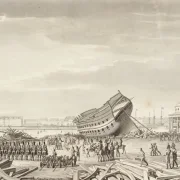 Christoffer W. Eckersberg | Englændernes sidste akt i København - 1807 | Indrammet kunsttryk | Danmarks Guldalder | formida
