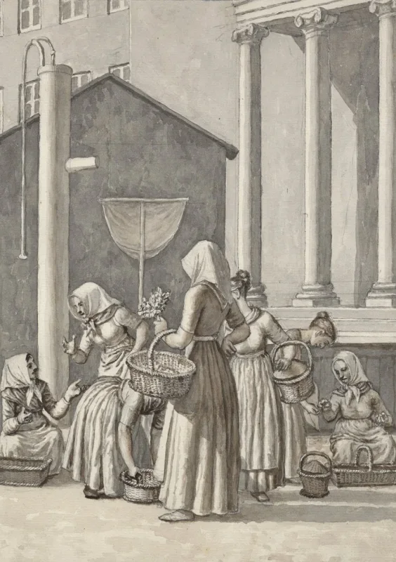 Christoffer W. Eckersberg | Marktfrauen in Kopenhagen - 1852 | Gerahmter Kunstdruck | Goldenes Zeitalter Dänemark | formida