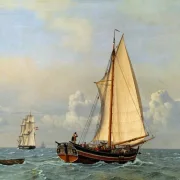 Christoffer W. Eckersberg | Ein dänischer Liner im Gegenwind - 1831 | Gerahmter Kunstdruck | Goldenes Zeitalter Dänemark | formida