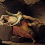Christoffer W. Eckersberg | Loki und Sigyn - 1810 | Indrammet kunsttryk | Danmarks Guldalder | formida