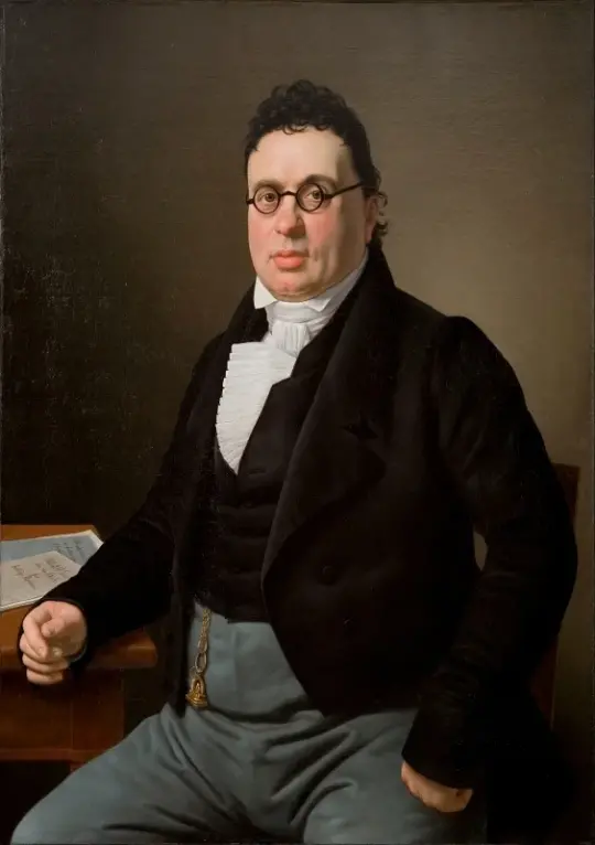 Christoffer W. Eckersberg | Købmand Joseph Raphael – 1824 | Indrammet kunsttryk | Danmarks Guldalder | formida