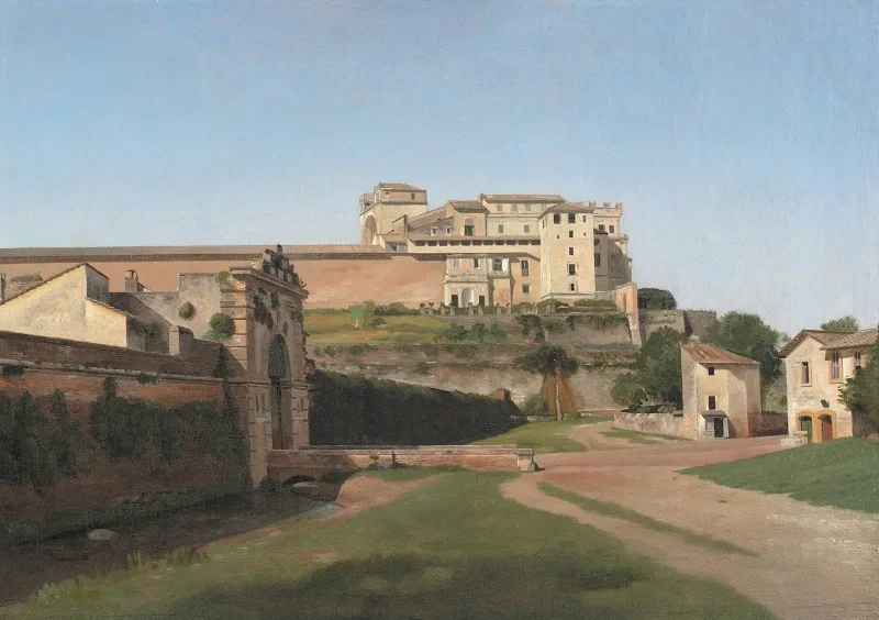 Christoffer W. Eckersberg | Porta Angelica und ein Teil des Vatikans – 1813 | Gerahmter Kunstdruck | Goldenes Zeitalter Dänemark | formida